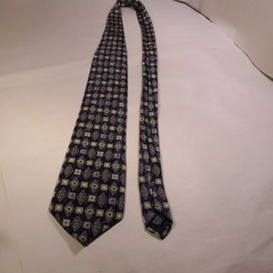 Shore & Singer 100% Silk Blue/Green/Yellow Tie